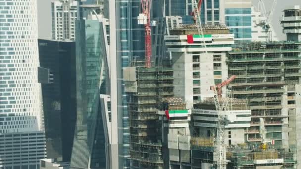 Dubai City drapacze chmur Nowoczesna konstrukcja — Wideo stockowe