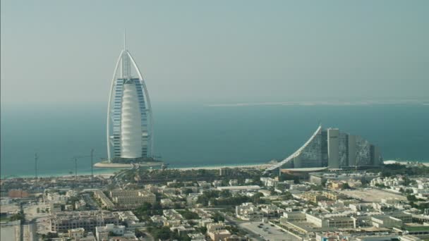 Dubai Burj al Arab 7 estrelas hotel — Vídeo de Stock
