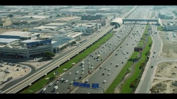 Cidade de Dubai Sheikh Zayed Road — Vídeo de Stock