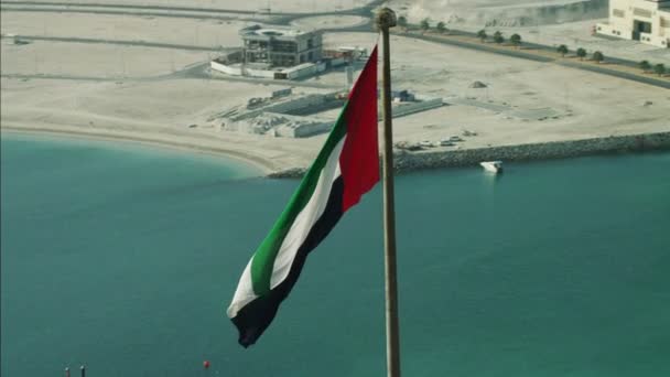 Bandera Nacional de los Emiratos Árabes Unidos — Vídeo de stock