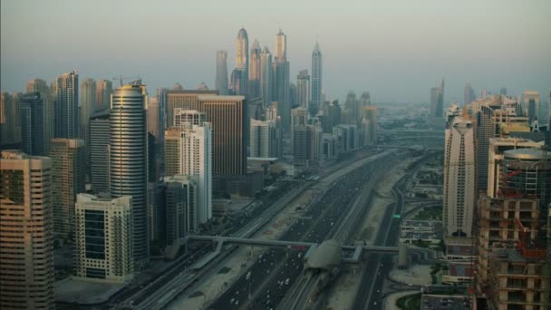 Aerial Dubai Business Downtown stadsbilden — Stockvideo