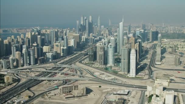 Ciudad de Dubai Rascacielos Skyline — Vídeo de stock