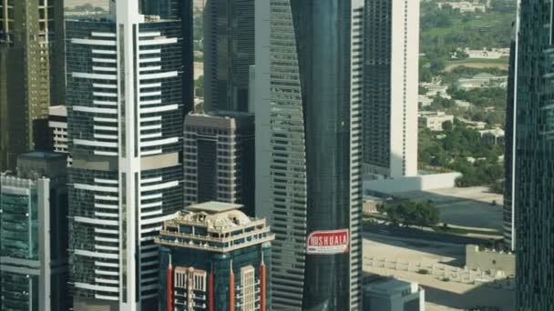 Lotnicze Dubai wieżowce luksusowe apartamenty — Wideo stockowe