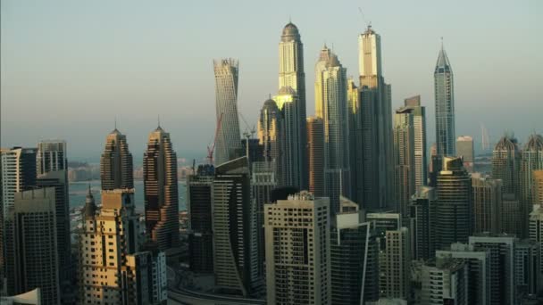 Dubai centrum luksusowe apartamenty Skyscrapers — Wideo stockowe