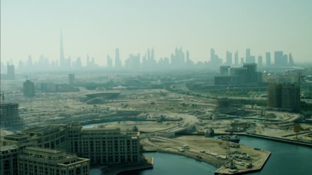 空中迪拜城市天际线 — 图库视频影像
