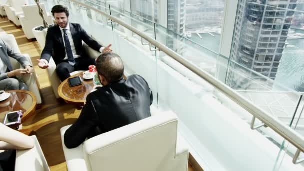 Business team having meeting in Dubai office building — 图库视频影像