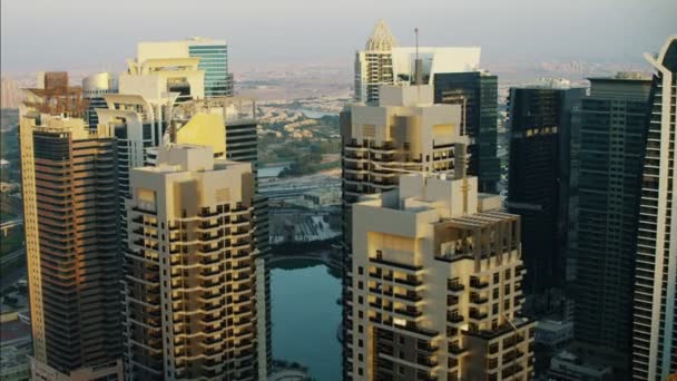 Dubai Stadtzentrum Wohnungen Wolkenkratzer — Stockvideo