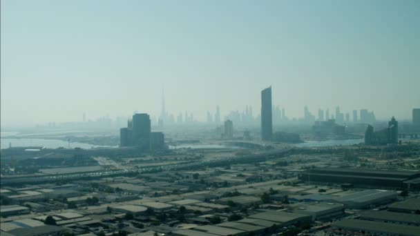 Luchtfoto Dubai Festival City — Stockvideo