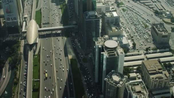 Dubai skyskrapor Sheikh Zayed Road — Stockvideo