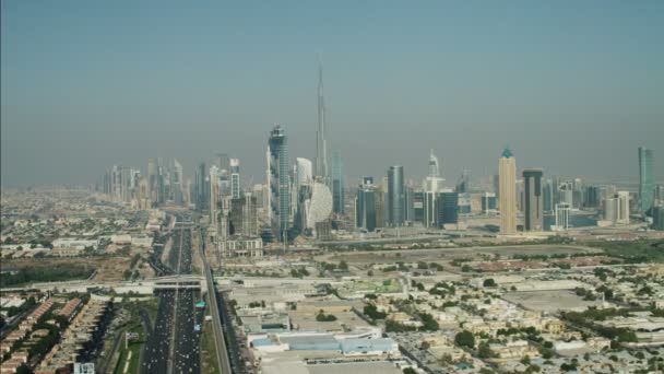 Anteni Dubai şehir manzarası — Stok video