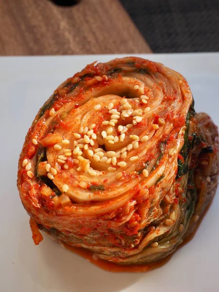 Kimchi Coréen Traditionnel Chou Alimentaire — Photo