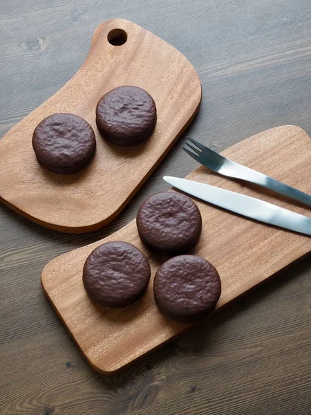 Choco Paj Runda Chokladsötsaker — Stockfoto