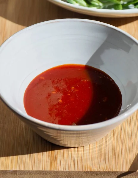 Koreaanse Bronnen Redchili Peper Pasta Met Azijn Choseon Gochujang — Stockfoto