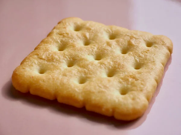 Forma Cuadrada Marrón Biscuit Fondo —  Fotos de Stock