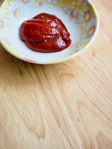 Κορεάτικη Παραδοσιακή Σάλτσα Kochujang Κόκκινη Σάλτσα Πάστα Πιπεριού — Φωτογραφία Αρχείου