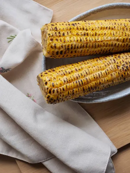 Жовті Смажені Кукурудзи Їжа — стокове фото