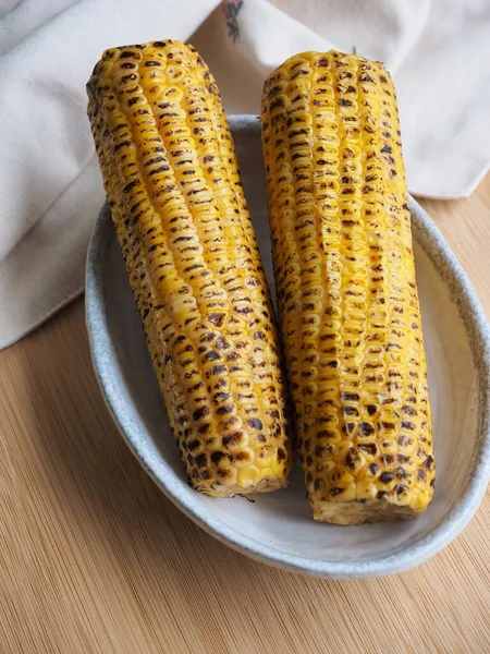 Sárga Pirított Kukorica Élelmiszer — Stock Fotó