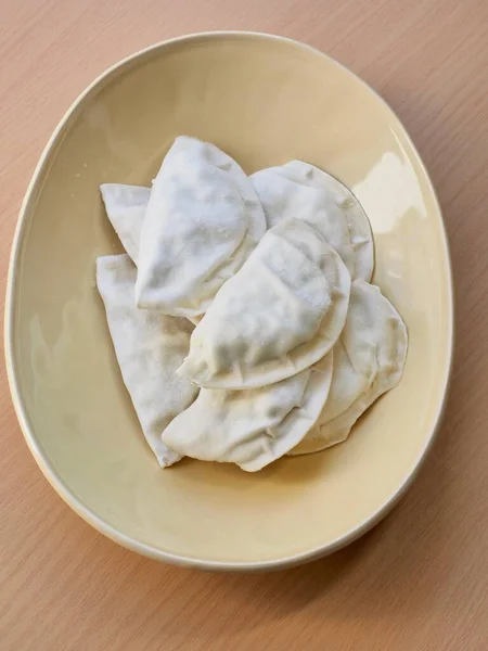亚洲传统食品冷冻饺子 — 图库照片