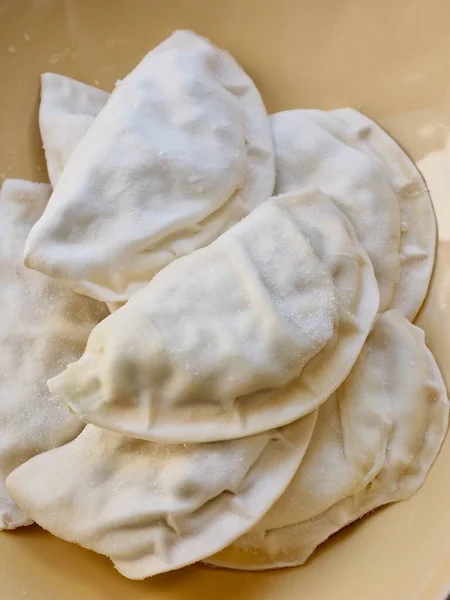 Asian Traditional Food Frozen Dumplings — Stock Photo, Image
