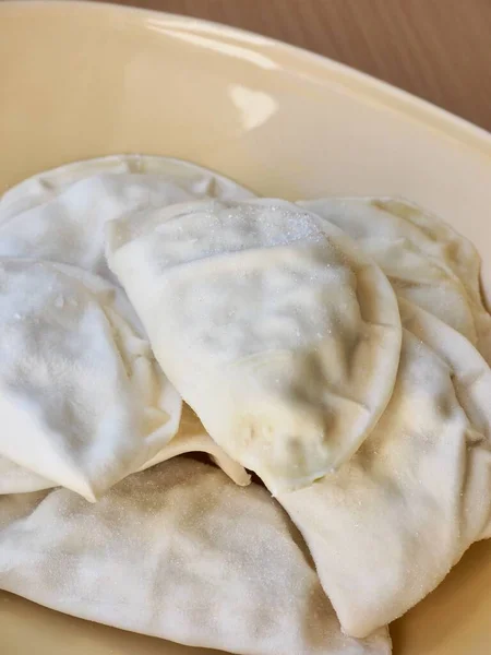 Asian Traditional Food Frozen Dumplings — Stock Photo, Image