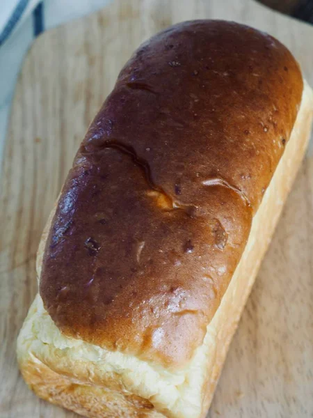 Brązowy Chleb Tło Jedzenie Śniadanie — Zdjęcie stockowe