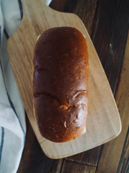 Hnědý Chléb Pozadí Jídlo Snídaně — Stock fotografie