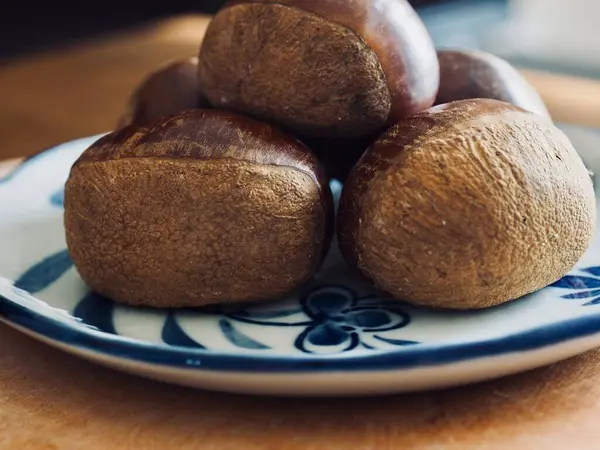 Korean Organic Autumn Chestnut Nuts — Stok Foto