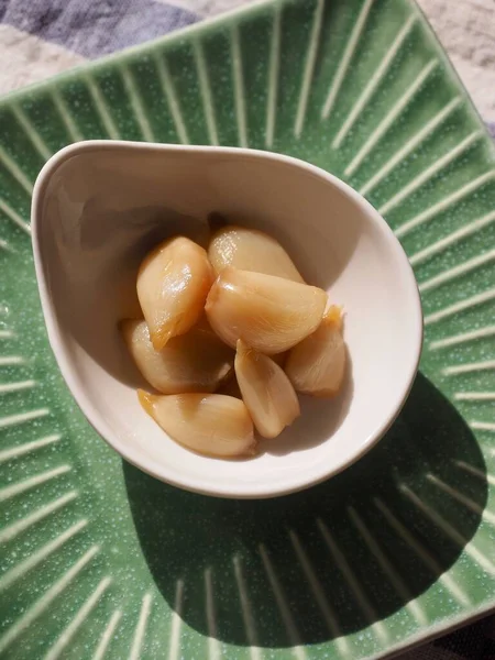 Традиционная Корейская Еда Приготовленная Соевом Соусе Чеснока — стоковое фото