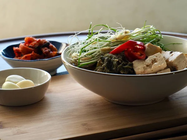 Корейская Еда Суп Соевых Бобов — стоковое фото