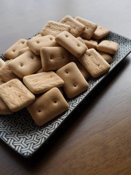 Pão Biscoito Alimentos Emergência Lanche Sobremesa — Fotografia de Stock