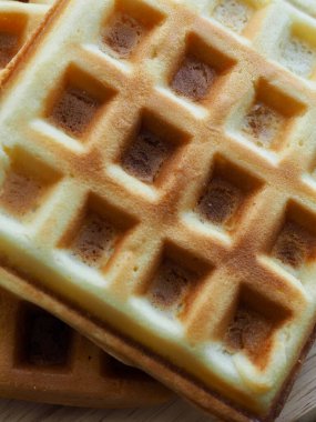 Kare şeklinde waffle arka planı, yiyecek