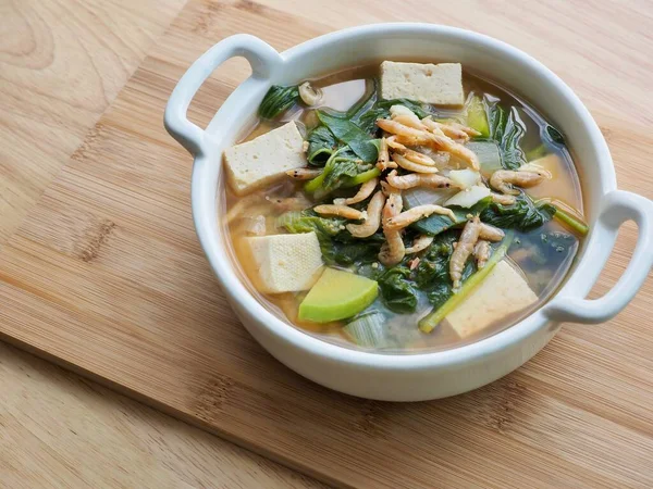 Sopa Miso Camarão Comida Tradicional Coreana — Fotografia de Stock