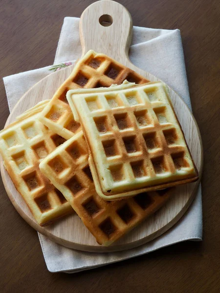 Forme Carrée Fond Gaufre Nourriture — Photo