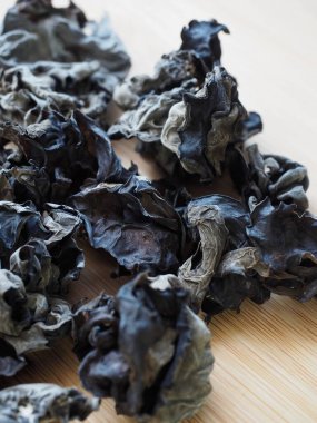 Asya yemeği kurutulmuş ağaç kulak mantarı.