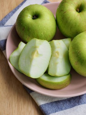 Taze organik meyve yeşili elma