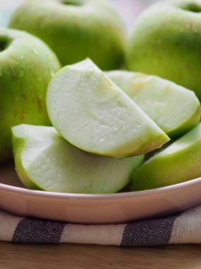 Taze organik meyve yeşili elma