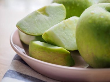 Taze organik meyve yeşili elma