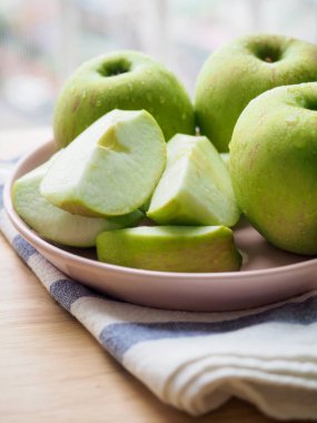 Taze organik meyve yeşili elma