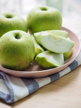 Taze organik meyve yeşili elma