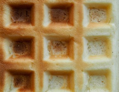 Kare şeklinde waffle arka planı, yiyecek