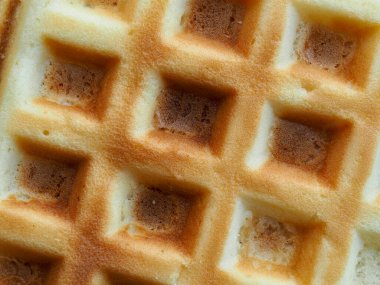Kare şeklinde waffle arka planı, yiyecek