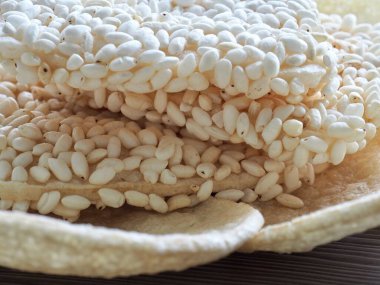 Kore geleneksel yiyecek pirinç krakeri