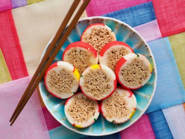 Yuvarlak şekilli Kore geleneksel şekeri, kraker