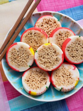 Yuvarlak şekilli Kore geleneksel şekeri, kraker