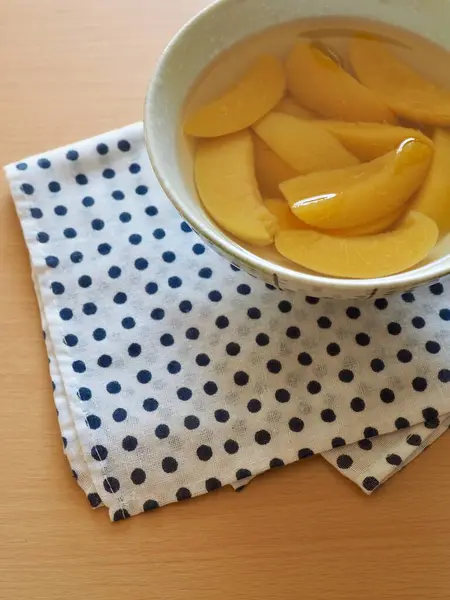 Pêssego Amarelo Cristalizado Comida Fruta — Fotografia de Stock