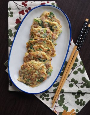 Kore usulü yumurta sebzeli krep.