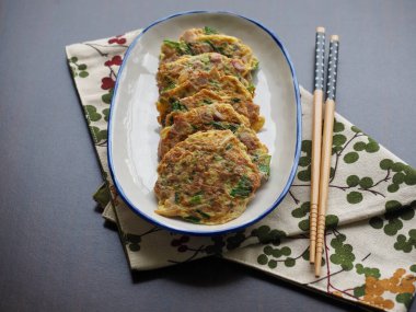 Kore usulü yumurta sebzeli krep.