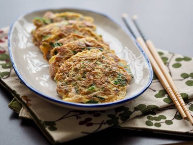 Kore usulü yumurta sebzeli krep.