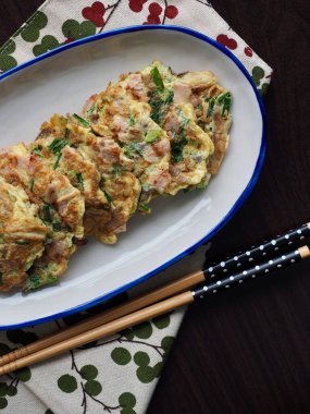 Kore usulü yumurta sebzeli krep.