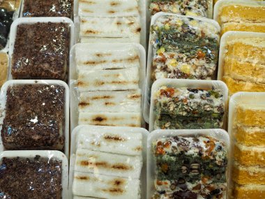 Kore geleneksel yemekleri, çeşitli pirinç kekleri.